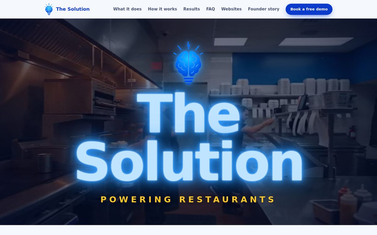 The Solution website homepage on a laptop