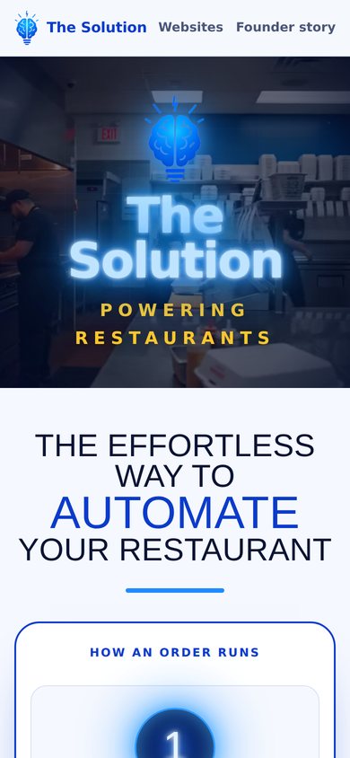 The Solution website on a phone